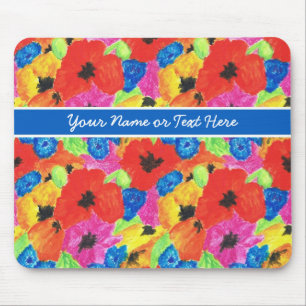 Customisable Poppies and Cornflowers Mousepad