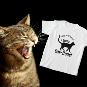 Customisable Popular Colourful I've Got Cat-itude  T-Shirt