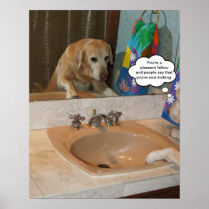 Customisable Positive Affirmation Yellow Lab Poster
