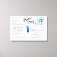 Customisable Postcard Backside Canvas