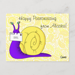 Customisable Postcrossing Snail - Postcard