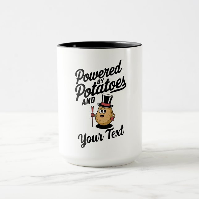 Customisable Powered By Potatoes Mug (Center)