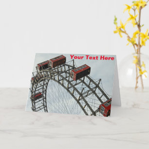 Customisable Prater Ferris wheel, Vienna, Austria Card
