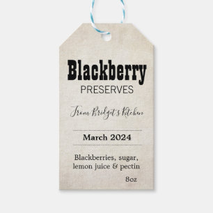 Customisable Preserves BL_04sq Square Sticker Gift Tags