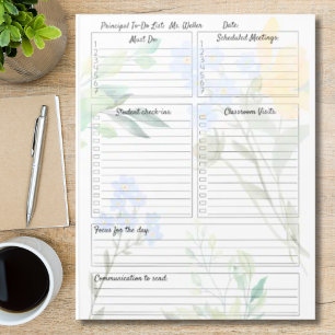 Customisable Principal To-Do List Notepad