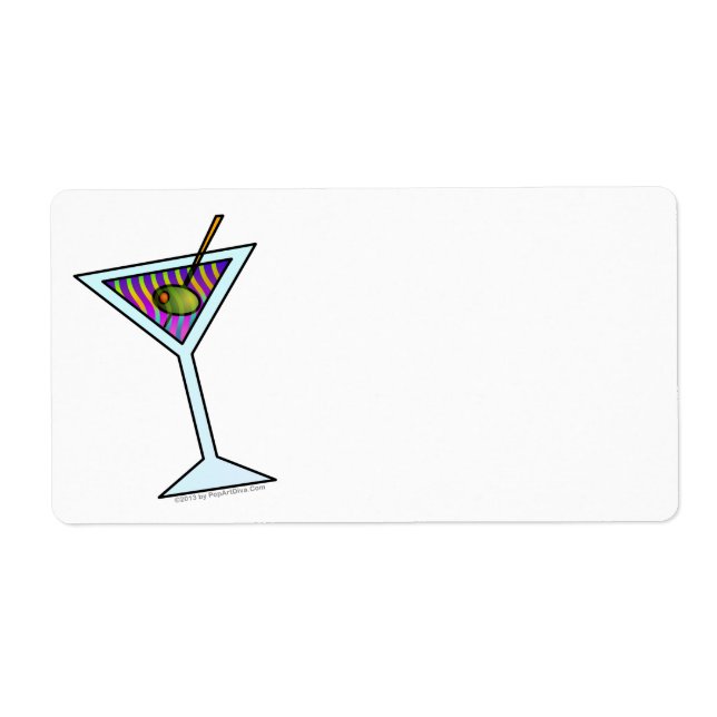Customisable, Printable Avery MARTINI LABELS (Front)