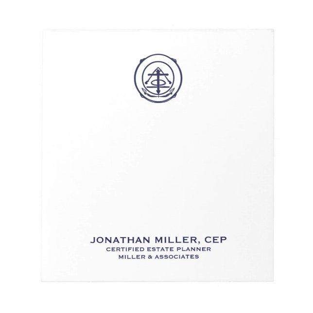 Customisable Professional Logo Branded Notepad (Front)