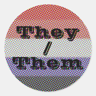 Customisable Pronoun Cupioromantic Pride Flag   Classic Round Sticker