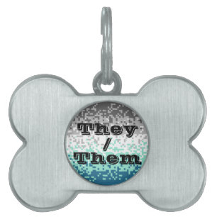 Customisable Pronoun Frayromantic Pride Flag Pet ID Tag