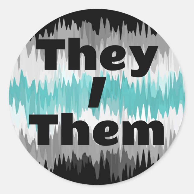 Customisable Pronoun Libramasculine Pride Flag Classic Round Sticker (Front)