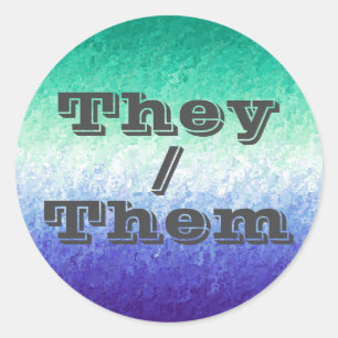 Customisable Pronoun MLM Men Loving Men Pride Flag Classic Round Sticker