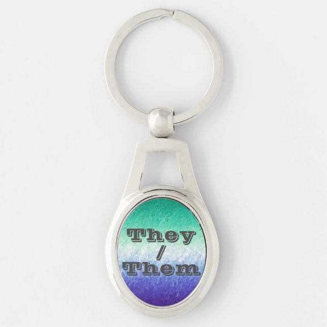 Customisable Pronoun MLM Men Loving Men Pride Flag Key Ring (Front)