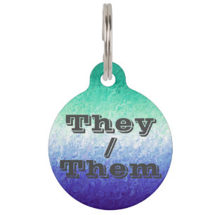 Customisable Pronoun MLM Men Loving Men Pride Flag Pet Tag