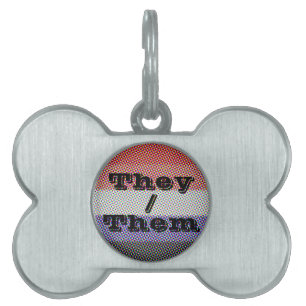 Customisable Pronoun Mod Cupioromantic Pride Flag Pet ID Tag