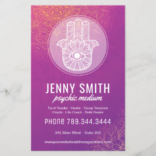 Customisable Psychic Medium Hamsa Flyer