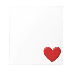 Customisable Puffy Heart Notepad