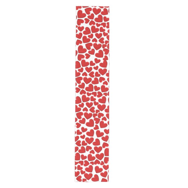 Customisable Puffy Hearts Medium Table Runner (Front)