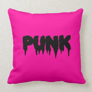 Customisable "PUNK" Black Drip Font Pillow-Revised Cushion
