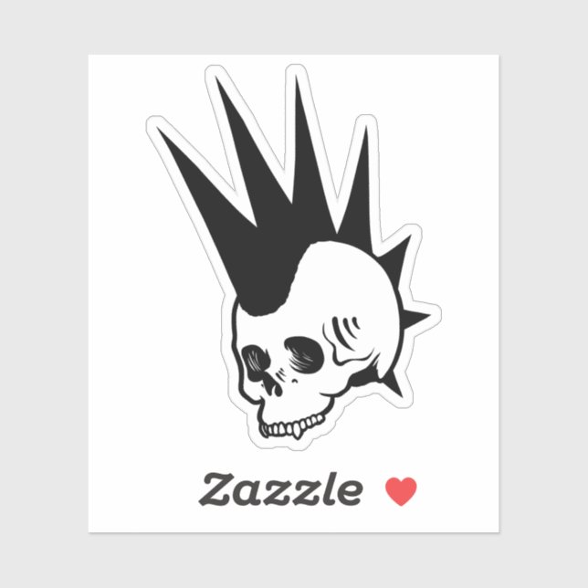Customisable Punk Jawless Skull (Sheet)