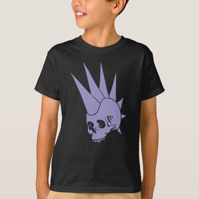 Customisable Punk Jawless Skull Version 2 T-Shirt (Front)