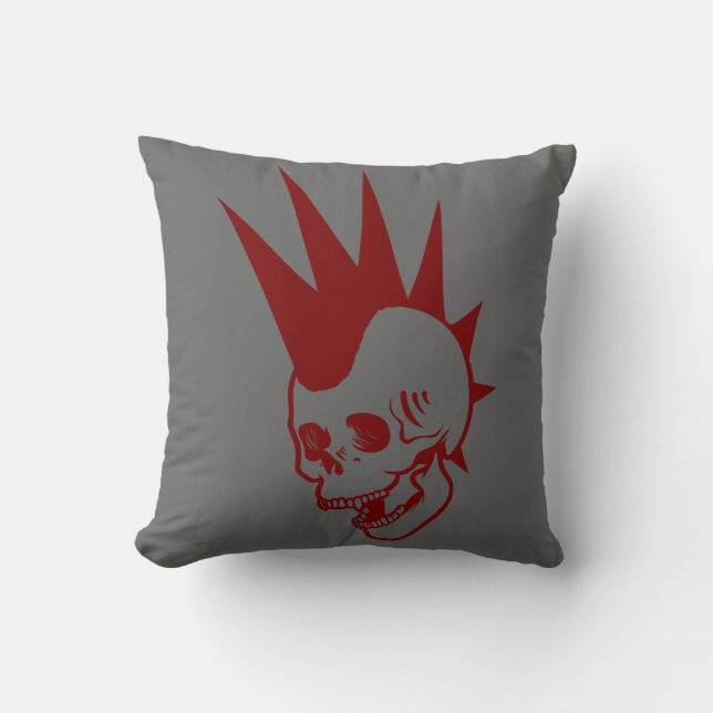 Customisable Punk Skull Cushion (Front)