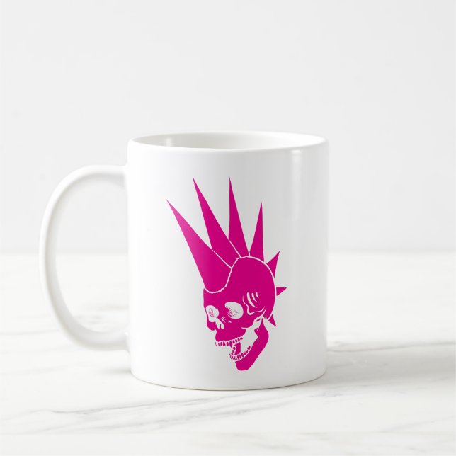 Customisable Punk Skull Version 2 Coffee Mug (Left)