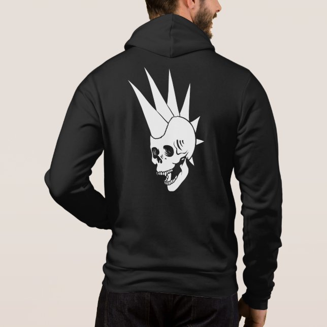 Customisable Punk Skull Version 2 Hoodie (Back)