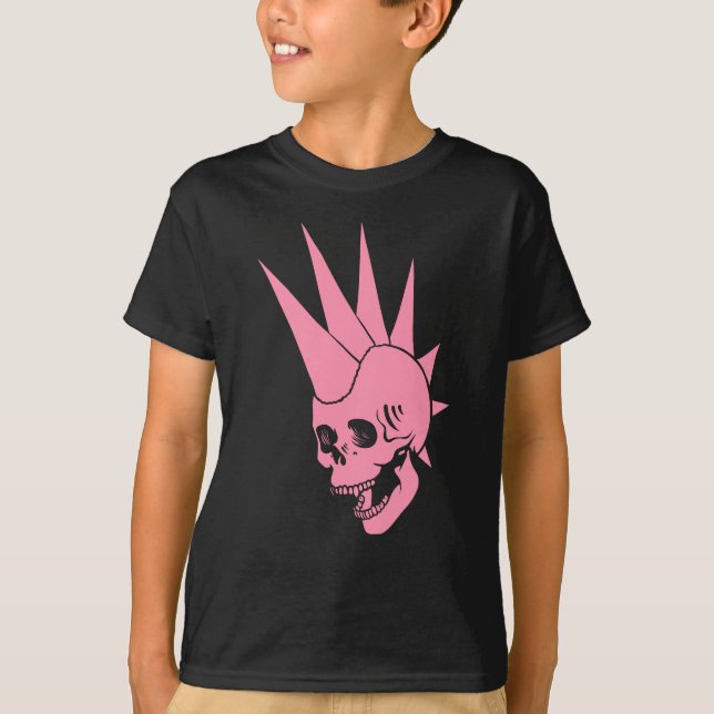 Customisable Punk Skull Version 2 T-Shirt (Front)