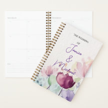 Customisable Purple Floral Wedding Gift Planner