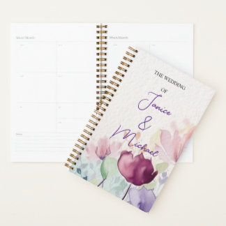 Customisable Purple Floral Wedding Gift Planner