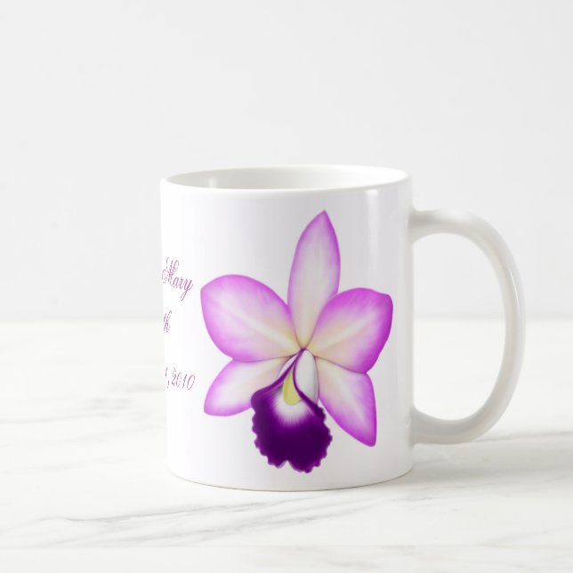 Customisable Purple Orchid Mug (Right)