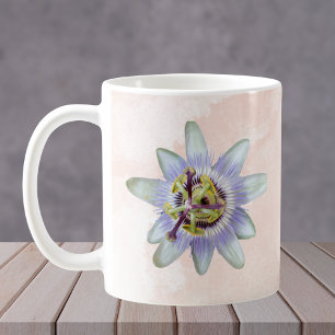 Customisable Purple Passion Flower Coffee Mug