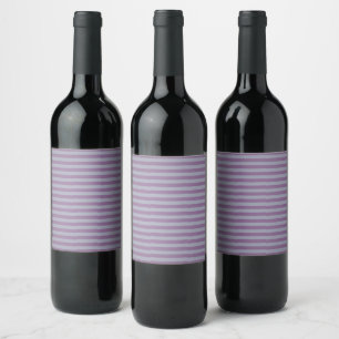 Customisable Purple Stripes Wine Label