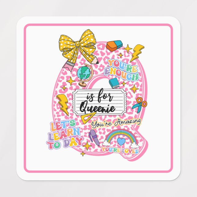 Customisable “Q is for” Alphabet Art – Inspiration (Design 1)