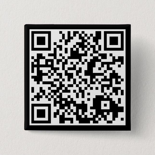 customisable QR code 15 Cm Square Badge (Front)