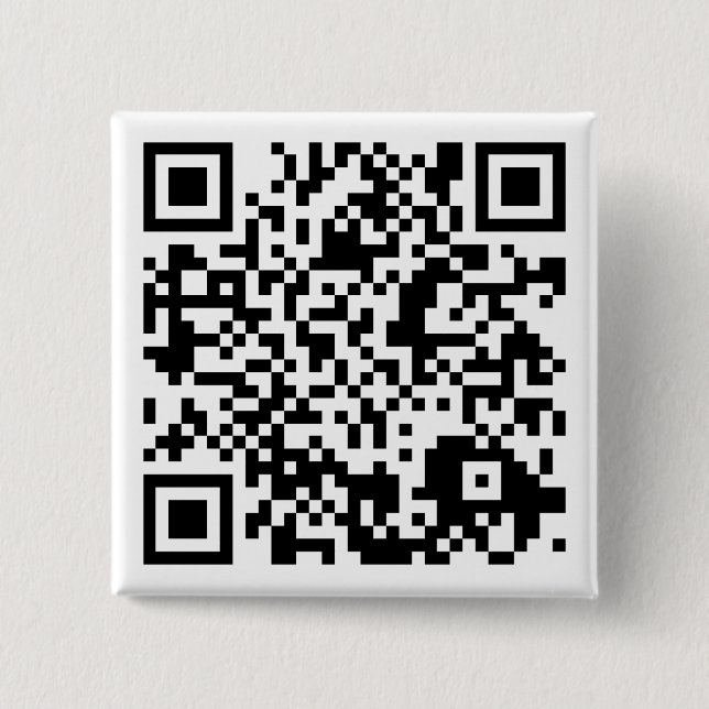 customisable QR code 15 Cm Square Badge (Front)