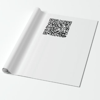 Customisable QR Code Black & White Abstract Geek Wrapping Paper