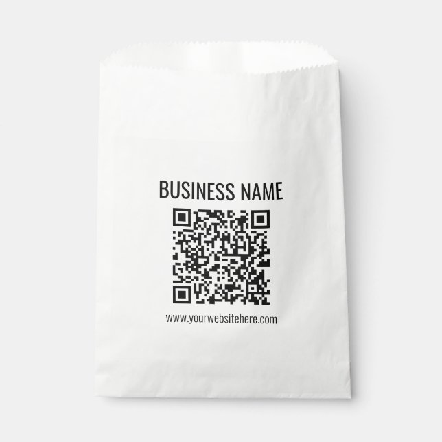Customisable QR code & Business Name Favour Bags (Front)