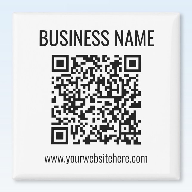 Customisable QR code & Business Name Magnet (Creator Uploaded)
