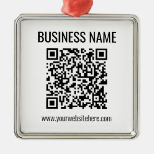 Customisable QR code & Business Name Metal Tree Decoration