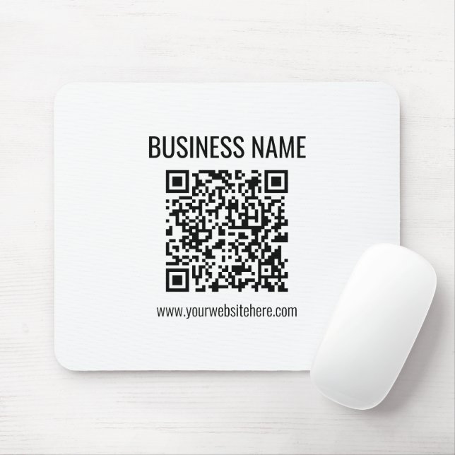 Customisable QR code & Business Name Mouse Pad (With Mouse)