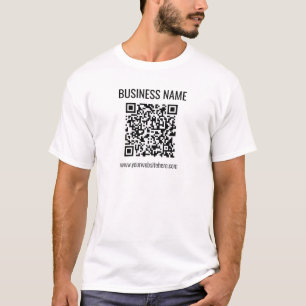 Customisable QR code & Business Name T-Shirt