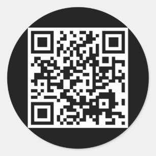 customisable QR code Classic Round Sticker