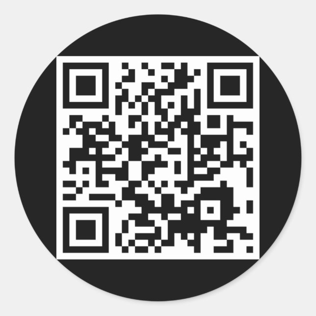 customisable QR code Classic Round Sticker (Front)
