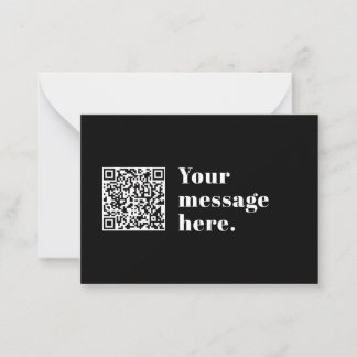 Customisable QR code & Editable Retro Text Card