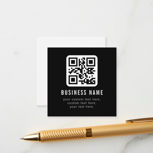 Customisable QR Code & Editable Text Design Enclosure Card (Front/Back In Situ)