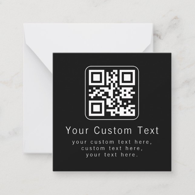 Customisable QR Code & Editable Text Template (Front)