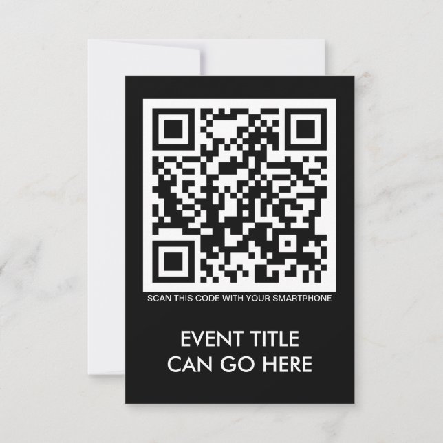 customisable QR code Invitation (Front)