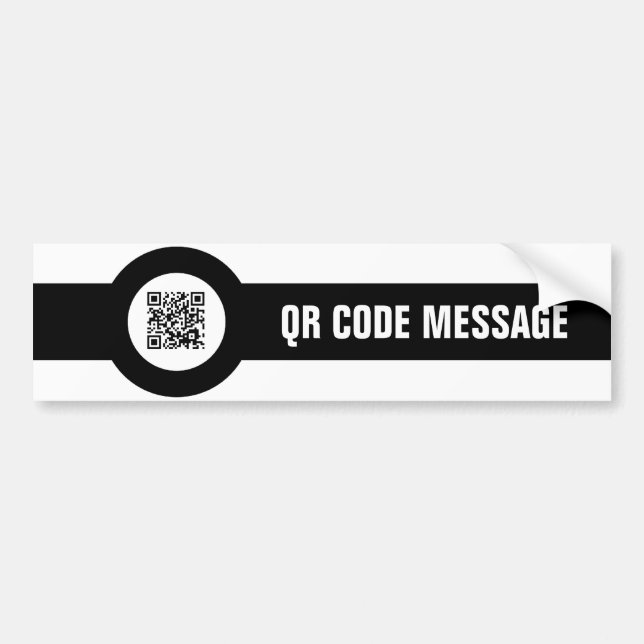 customisable QR code magstripe Bumper Sticker (Front)