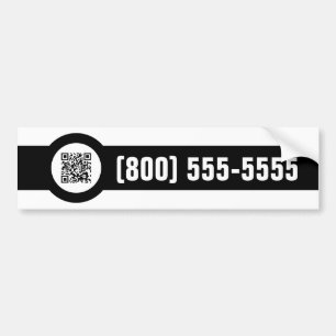 customisable QR code magstripe Bumper Sticker